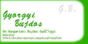 gyorgyi bujdos business card